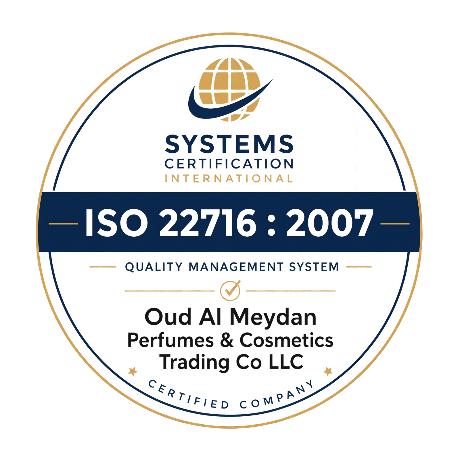 ISO 22716:2007 Certified